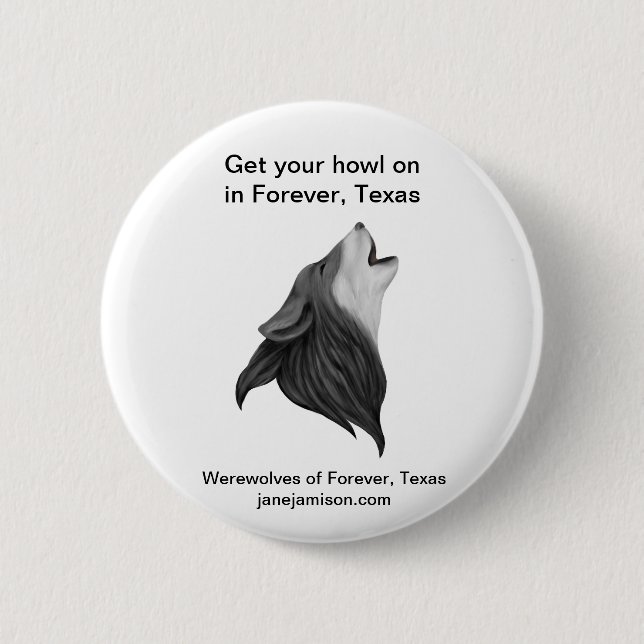 Badge Rond 5 Cm Loups-garou de Forever, bouton du Texas (Devant)