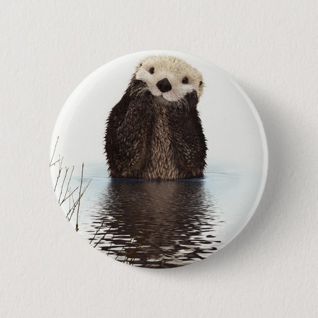 Badge Rond 5 Cm Loutre (Devant)