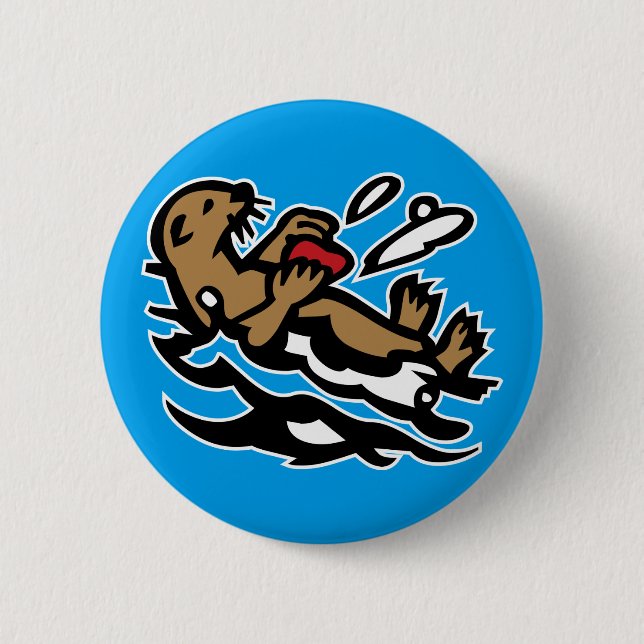 Badge Rond 5 Cm Loutre de mer (Devant)