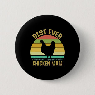 Badge Rond 5 Cm Louvain de poulet   Meilleure mère du poulet