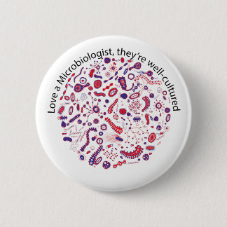 Badge Rond 5 Cm Love a Microbiologist