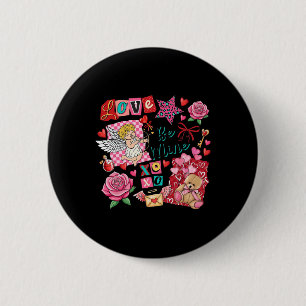 Badge Rond 5 Cm Love Be Mine Xoxo Cupidon Mignon Collage de la Sai