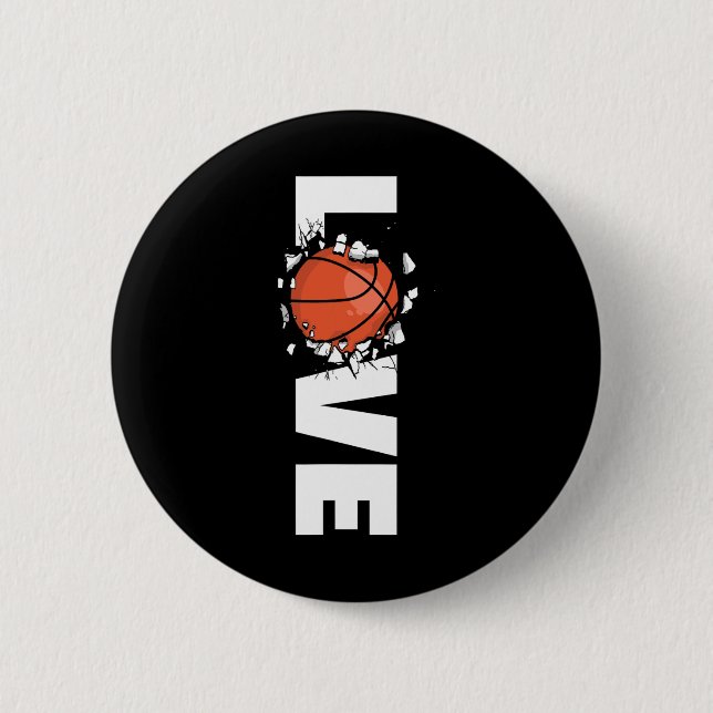 Badge Rond 5 Cm Love Bysketbyll 2 (Devant)