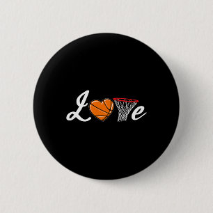 Badge Rond 5 Cm Love Bysketbyll Fan Player Coach Byller Hommes Fem