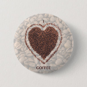 Badge Rond 5 Cm Love Coffee