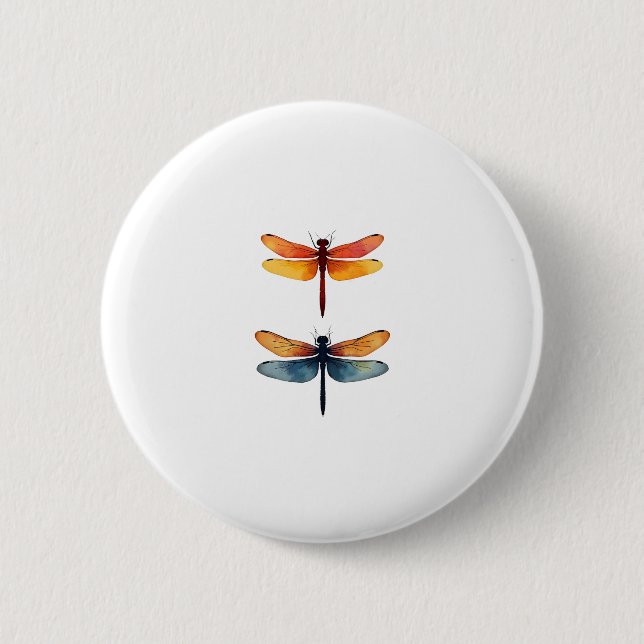 Badge Rond 5 Cm Love Dragonflies child small simple Minimalist Dra (Devant)