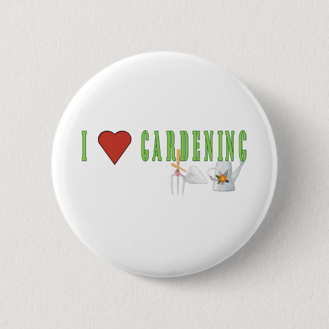 Badge Rond 5 Cm Love Gardening (Devant)