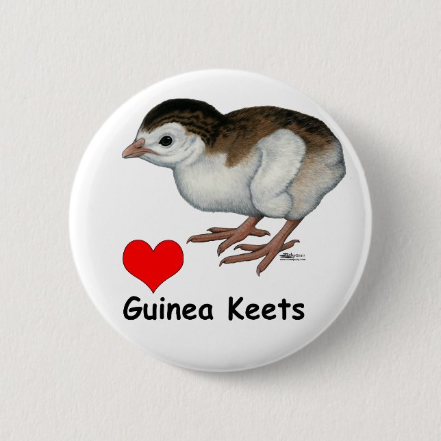 Badge Rond 5 Cm Love Guinée Keets (Devant)