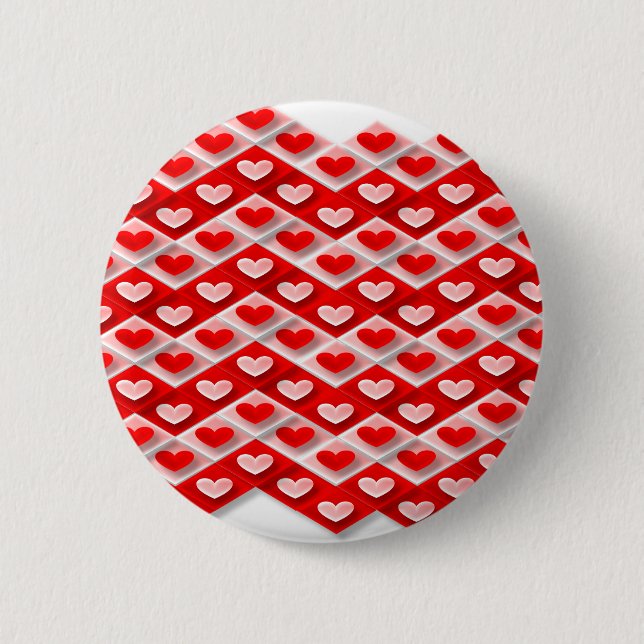 Badge Rond 5 Cm Love Heart Motif (Devant)