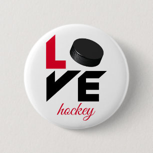 Badge Rond 5 Cm Love hockey