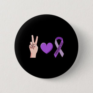 Badge Rond 5 Cm Love Lupus Purple Ribbon meme de sensibilisation