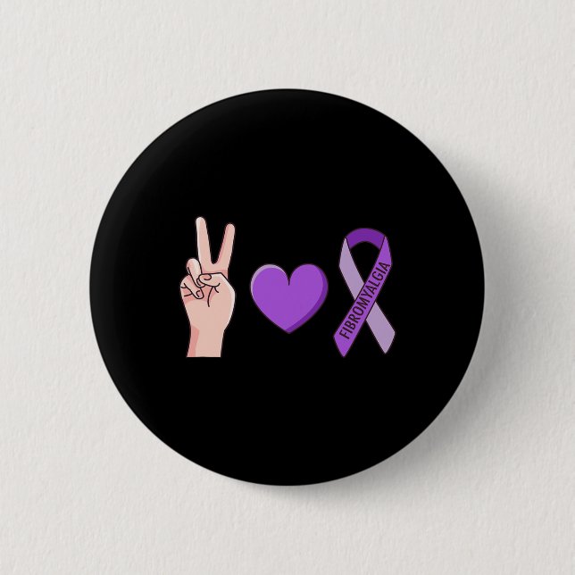 Badge Rond 5 Cm Love Lupus Purple Ribbon meme de sensibilisation (Devant)