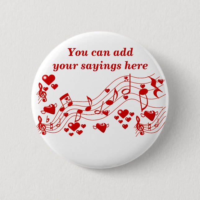 Badge Rond 5 Cm Love Notes_ (Devant)