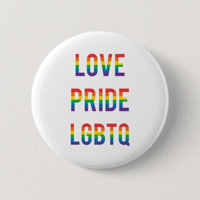 Badge Rond 5 Cm Love Pride LGBTQ (Devant)