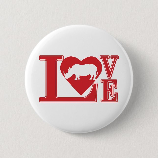 Badge Rond 5 Cm Love-Rhinos (Devant)
