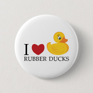 Badge Rond 5 Cm Love Rubber Ducks