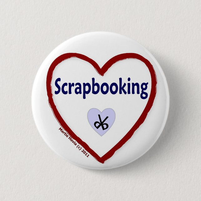 Badge Rond 5 Cm Love Scrapbooking (Devant)