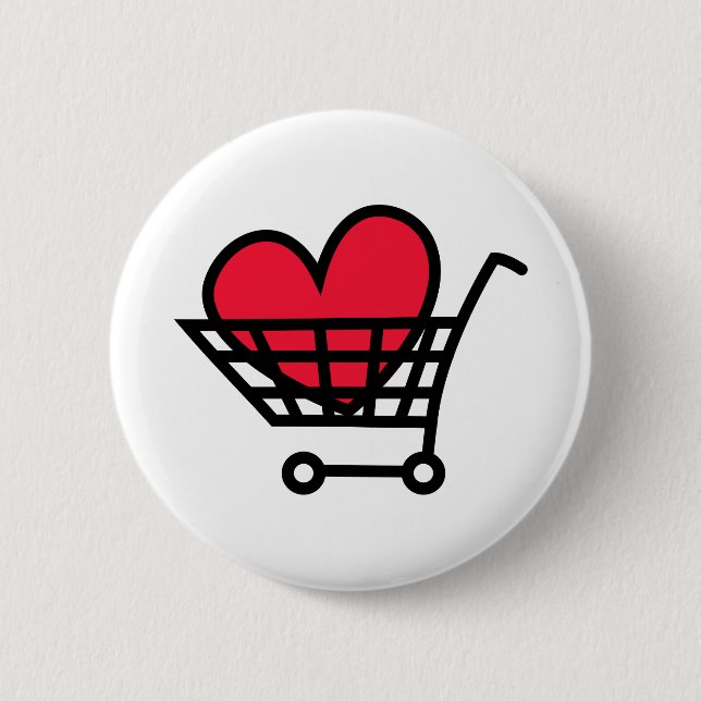 Badge Rond 5 Cm Love Shopping (Devant)