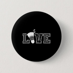 Badge Rond 5 Cm Love Shuttle Dminton Racket