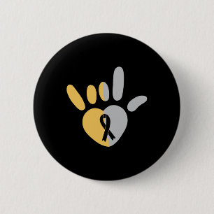 Badge Rond 5 Cm Love Sign American Sign Language Deaf Awareness He