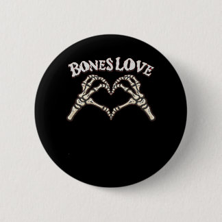 Badge Rond 5 Cm Love Skeleton Hand Classic