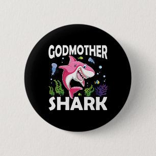 Badge Rond 5 Cm Love Smile Nice Poisson Godmère Requin Dans La Mer