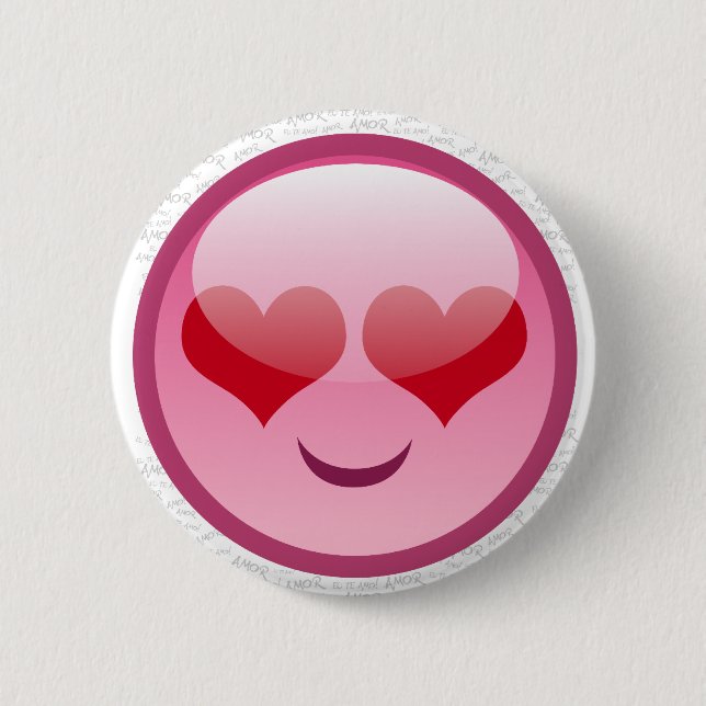 BADGE ROND 5 CM LOVE SMILLE (Devant)