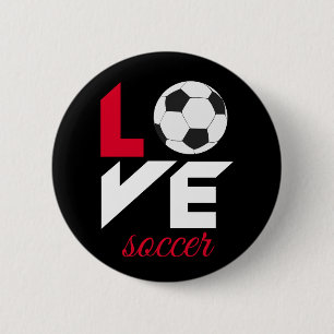 Badge Rond 5 Cm Love soccer