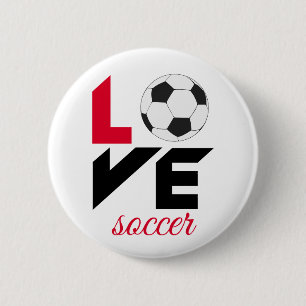 Badge Rond 5 Cm Love soccer