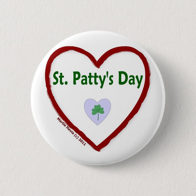 Badge Rond 5 Cm Love St. Patty's Day (Devant)