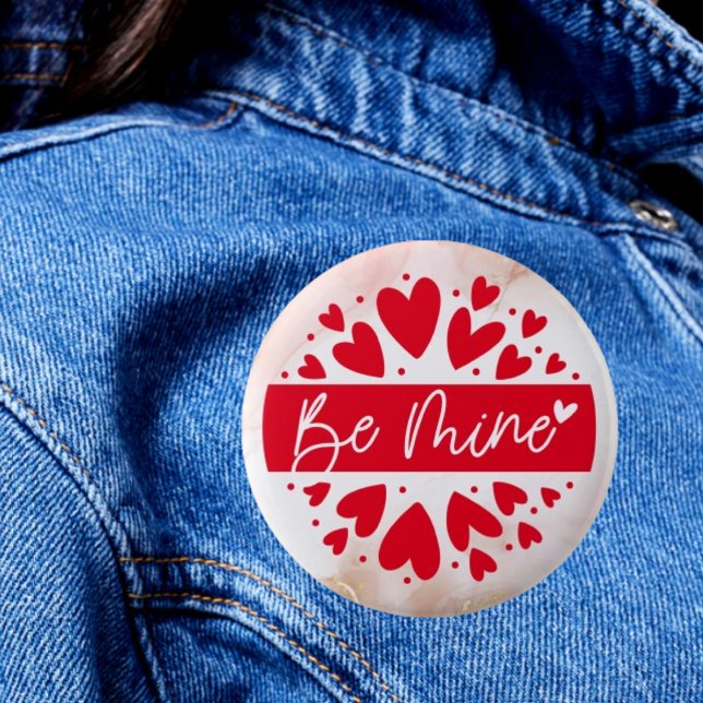 Badge Rond 5 Cm Love Struck : Bouton Heureuse Sainte-Valentin - So (Créateur téléchargé)