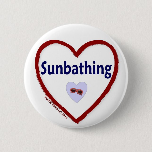 Badge Rond 5 Cm Love Sunbathing (Devant)