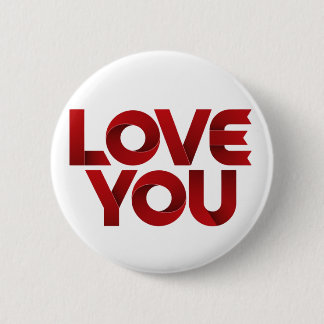 Badge Rond 5 Cm Love You – Bold Romantic Typography