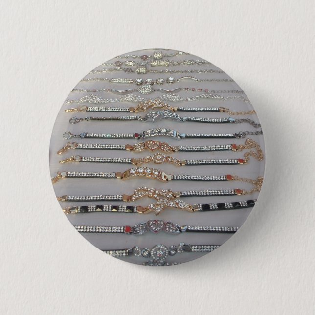 Badge Rond 5 Cm Lovely Diamind Jewelry coeur design collection d'a (Devant)