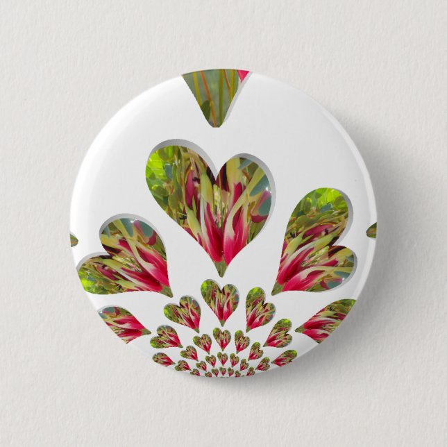 Badge Rond 5 Cm Lovely Hearts Humanitarian Day Le monde a besoin d (Devant)