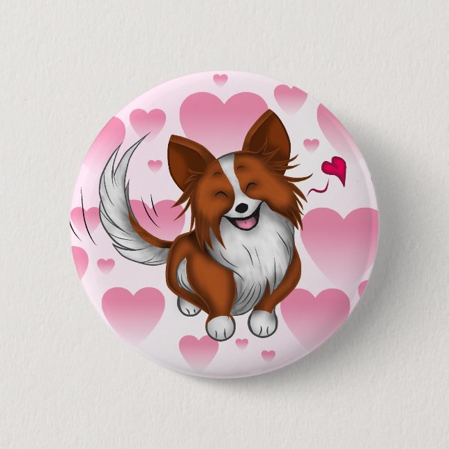 Badge Rond 5 Cm Lovely Puppy (Devant)
