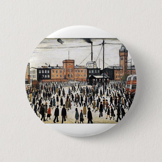 Badge Rond 5 Cm lowry va au design de travail (Devant)
