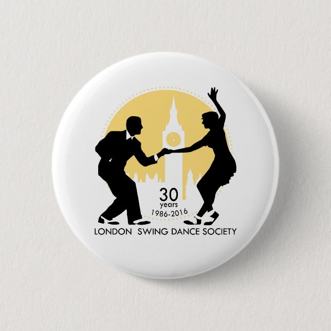 Badge Rond 5 Cm LSDS 30 ans d'anniversaire de Lindy d'insigne (Devant)