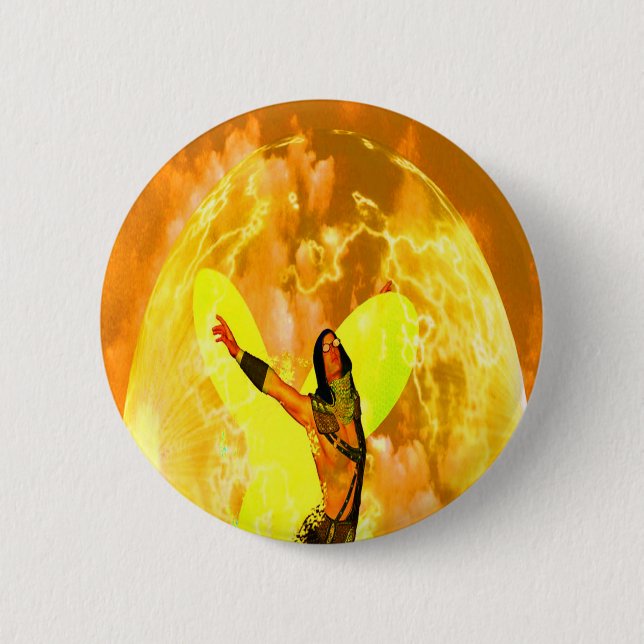 Badge Rond 5 Cm Luciole (Devant)