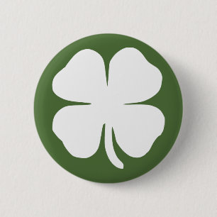 Badge Rond 5 Cm Lucky Clover