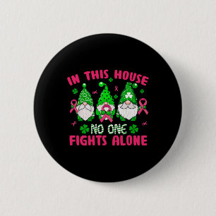 Badge Rond 5 Cm Lucky Clover Breast Cancer Sensibilisation St Patr