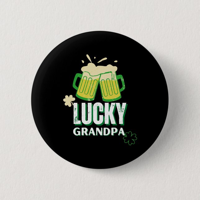 Badge Rond 5 Cm Lucky Grand-pa St Patrick s Day (Devant)