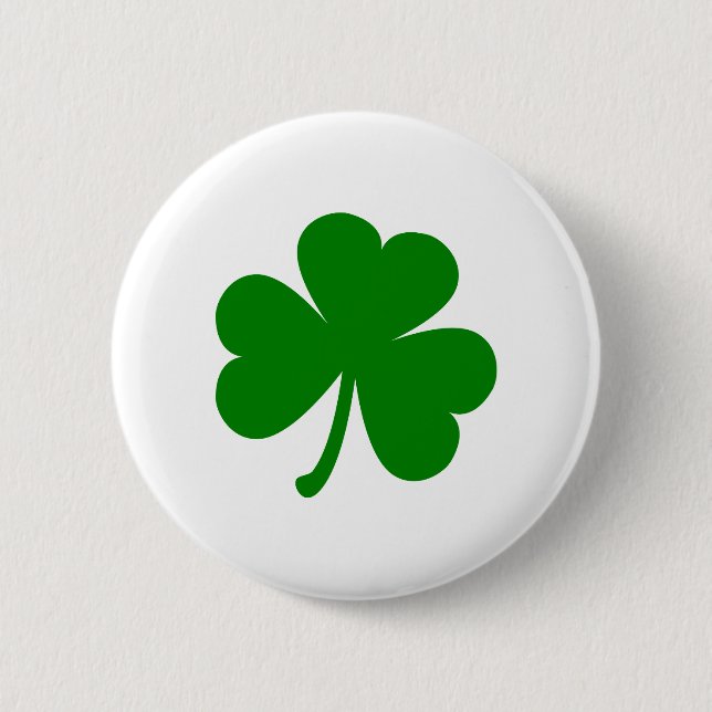 Badge Rond 5 Cm Lucky Green St Patrick's Day Shamrock (Devant)