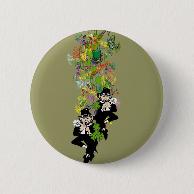 Badge Rond 5 Cm Lucky Leprechaun (Devant)