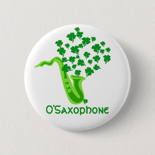 Badge Rond 5 Cm Lucky Saxophone