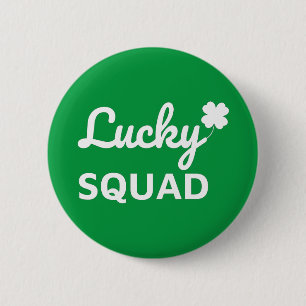 Badge Rond 5 Cm Lucky Squad St. Patrick's Day