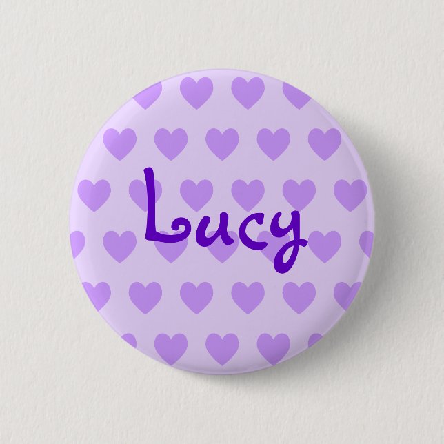 Badge Rond 5 Cm Lucy en violet (Devant)