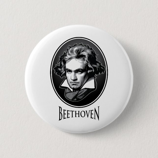 Badge Rond 5 Cm Ludwig van Beethoven (Devant)