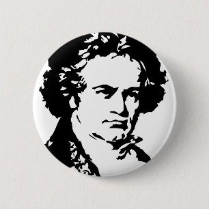 Badge Rond 5 Cm Ludwig van Beethoven