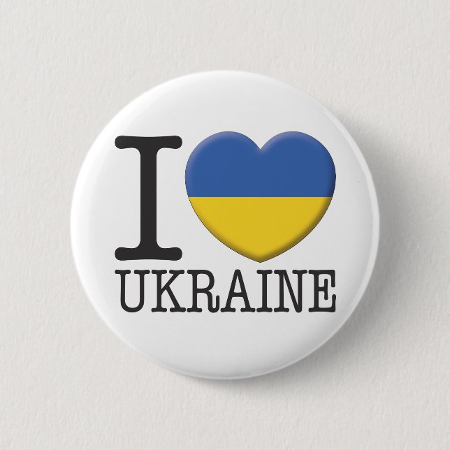 Badge Rond 5 Cm L'Ukraine (Devant)